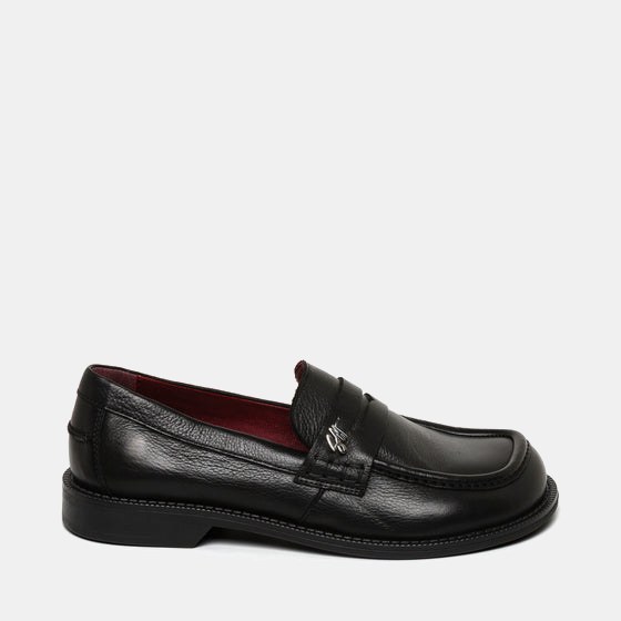 Iggy Flat Shoe BLACK/BURGUNDY